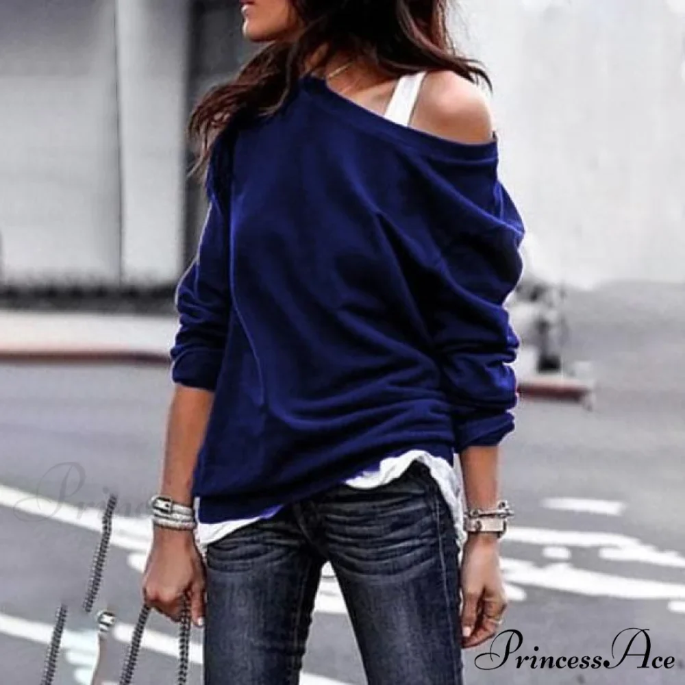 One Arm Shoulder Women's Soft Long Top - Image 3