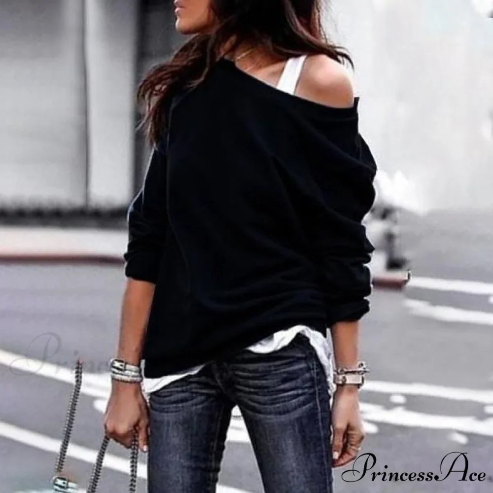 One Arm Shoulder Women's Soft Long Top - Image 5