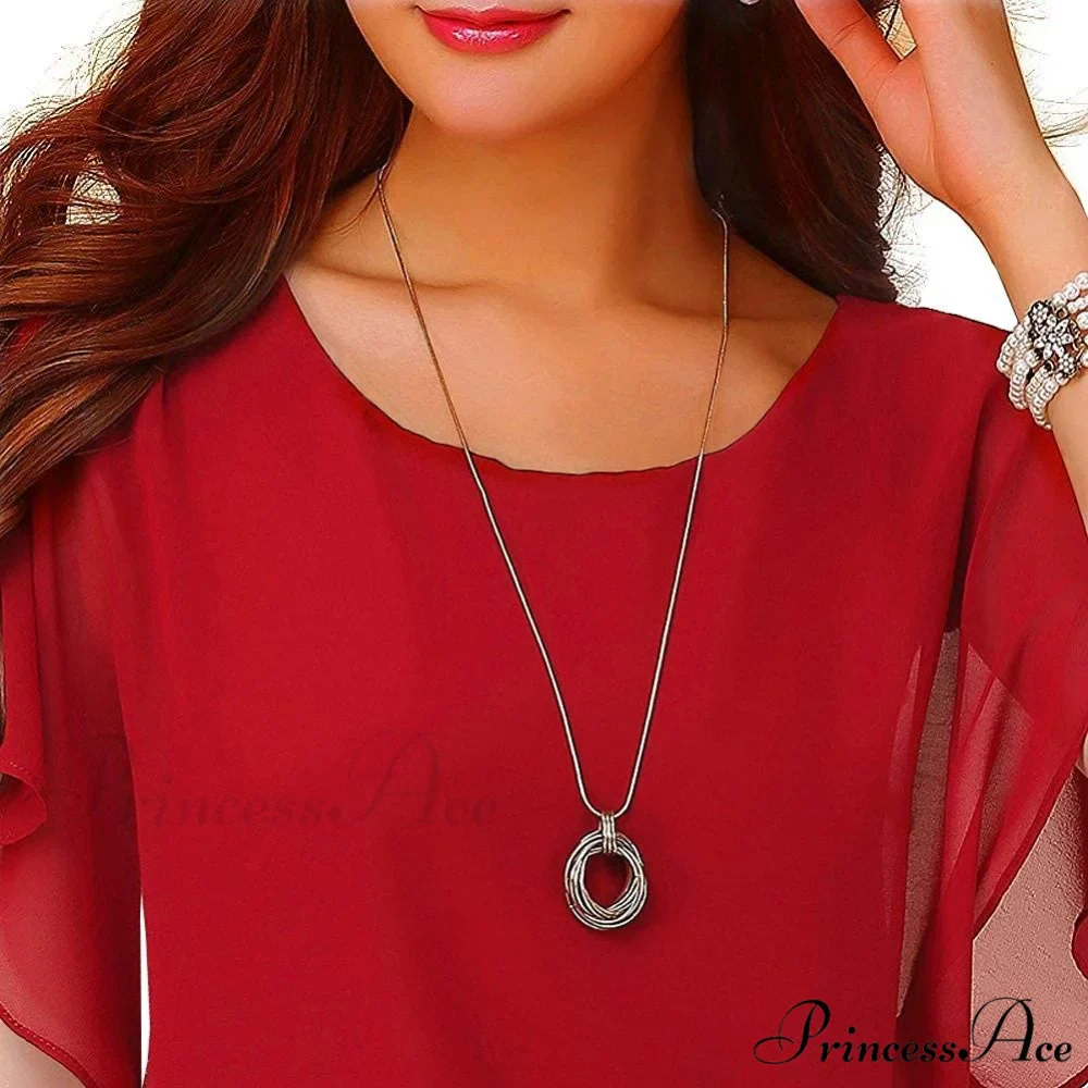 for Chiffon Blouse Casual T-Shirt Top Brief Arm Women - Image 11