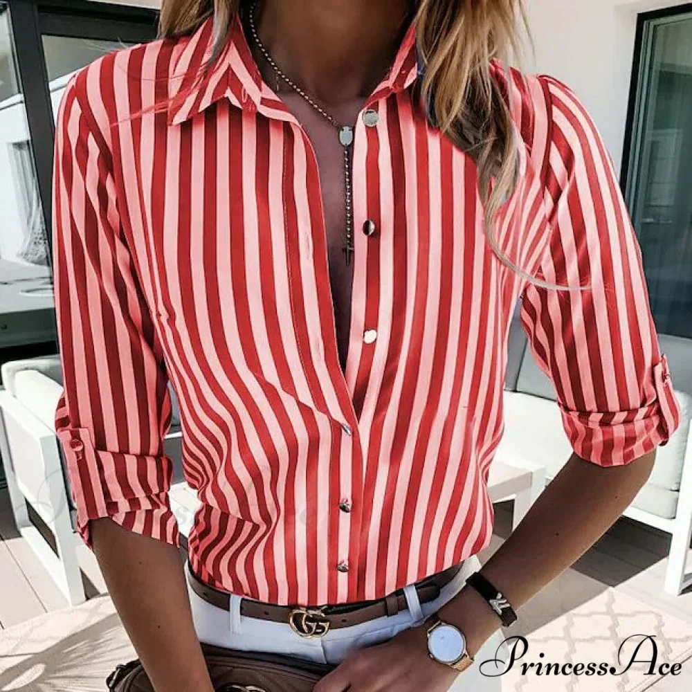 Neckline Top Striped for Basic Women - Image 3