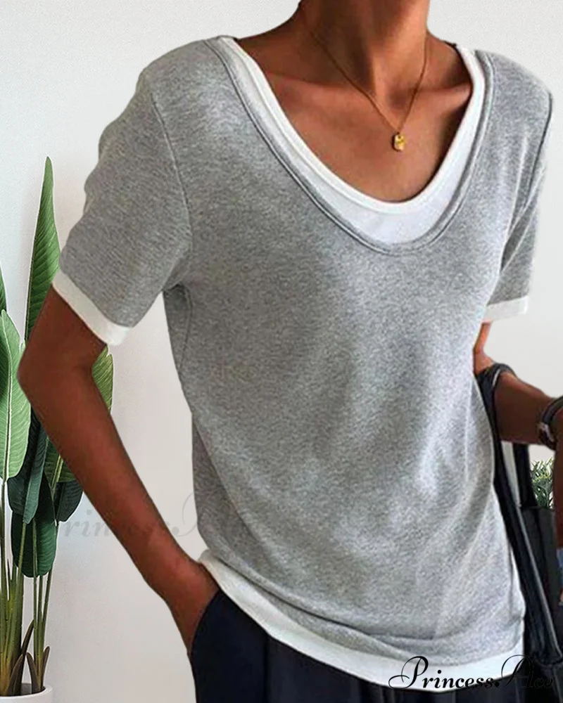 Casual Color Solid T-shirts - Image 4