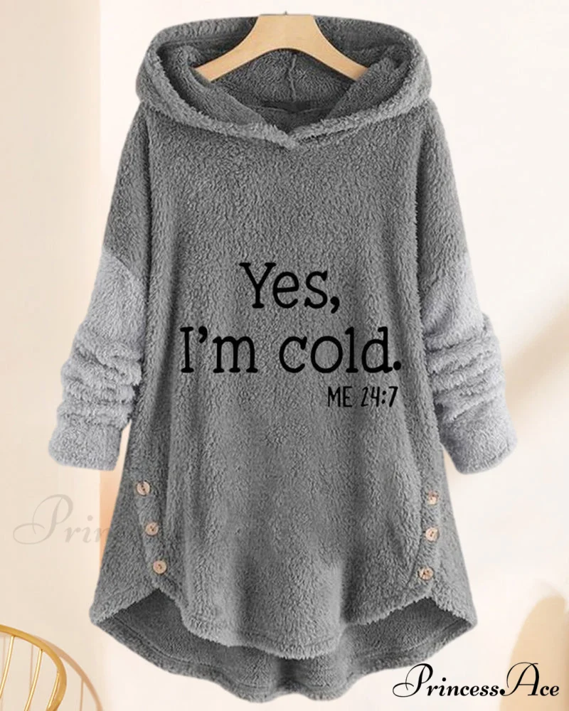 Arm Long Hoodie Top Tunic Casual with Print - Image 2