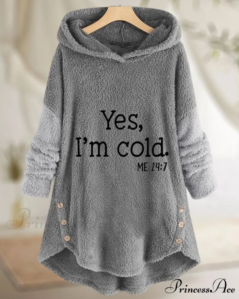 Arm Long Hoodie Top Tunic Casual with Print - Image 3