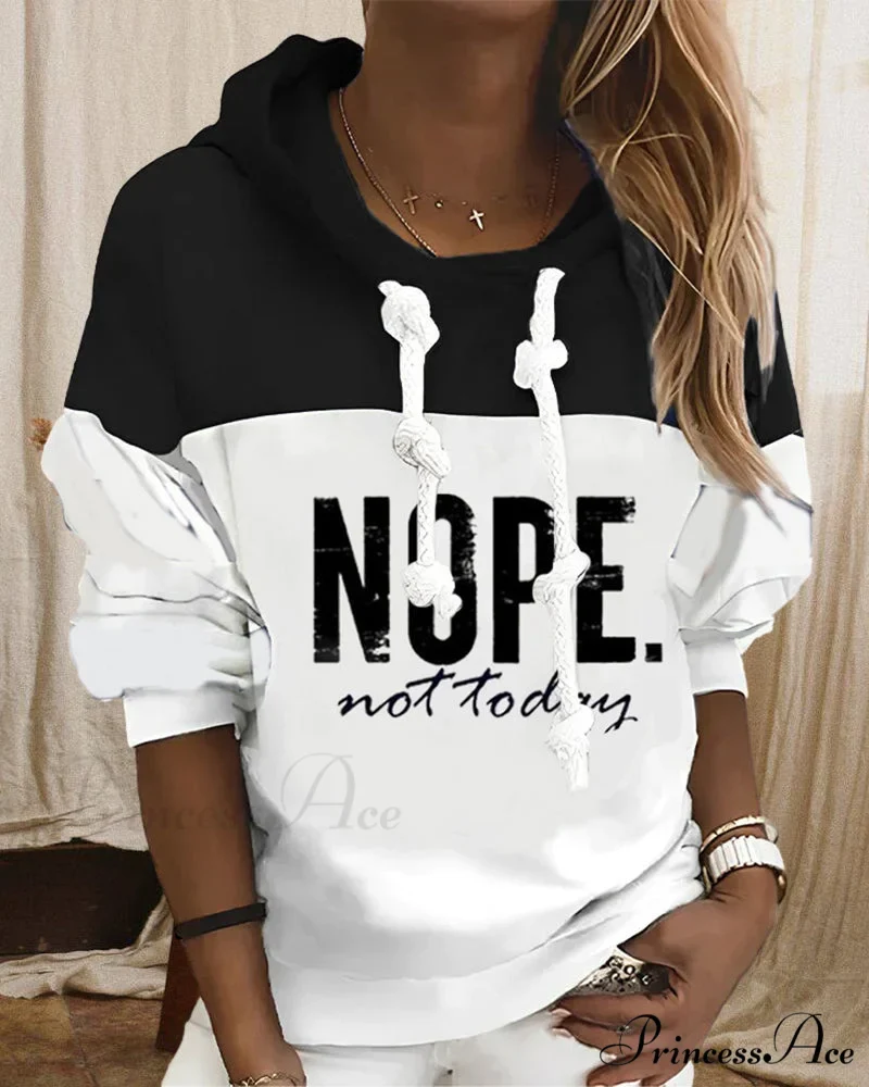 Hoodie Letter Casual with Print - Image 2
