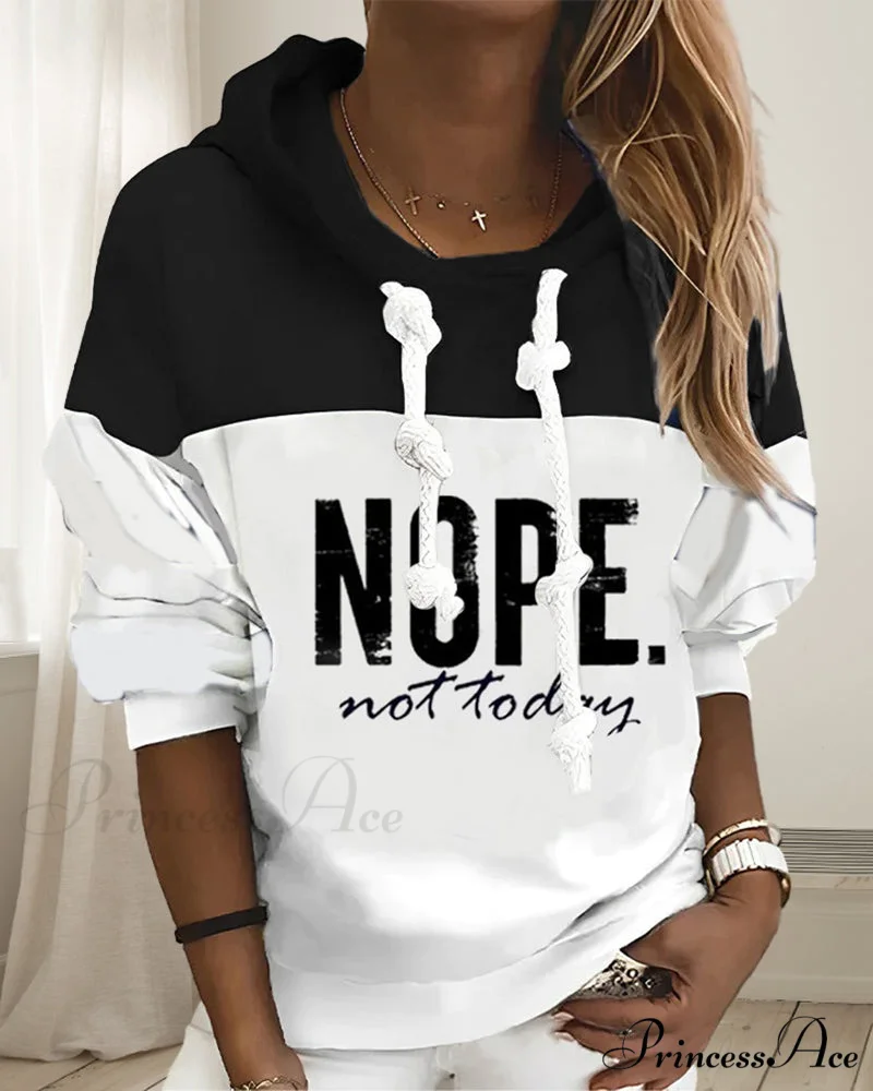 Hoodie Letter Casual with Print - Image 3