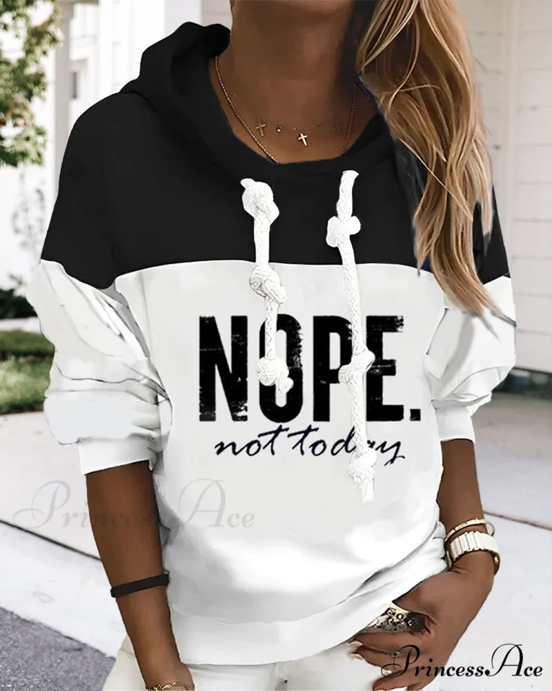 Hoodie Letter Casual with Print - Image 4