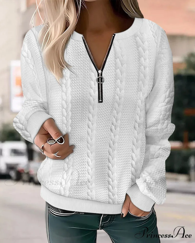 round Zipper sweatshirt with neck - Image 3