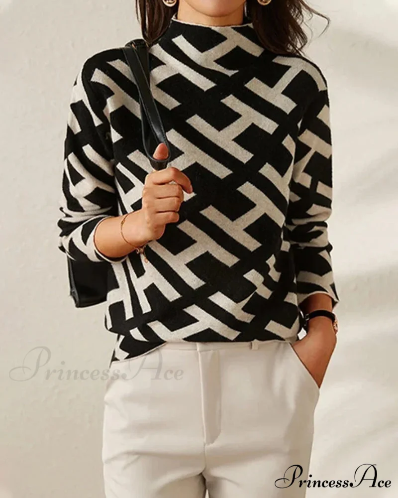 Alphabet Geometric Sweater - Image 2