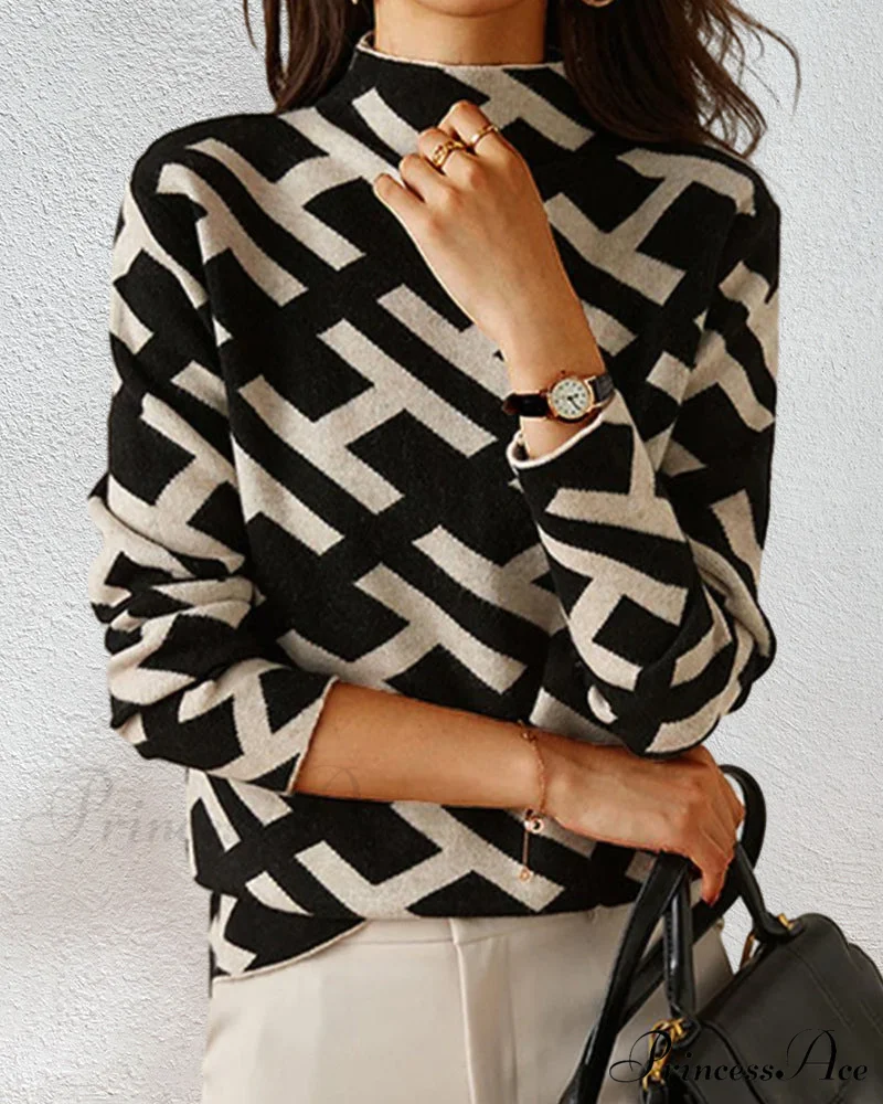 Alphabet Geometric Sweater - Image 3