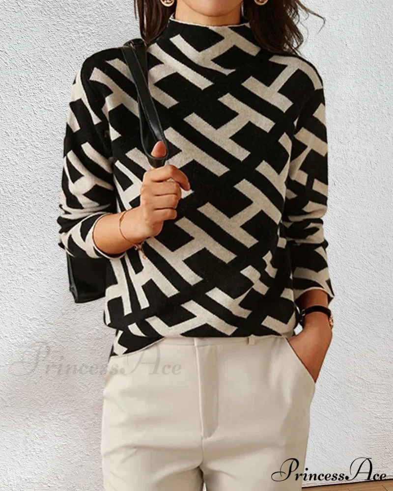 Alphabet Geometric Sweater - Image 4