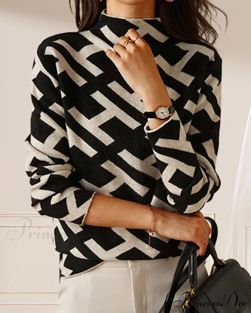 Alphabet Geometric Sweater - Image 5