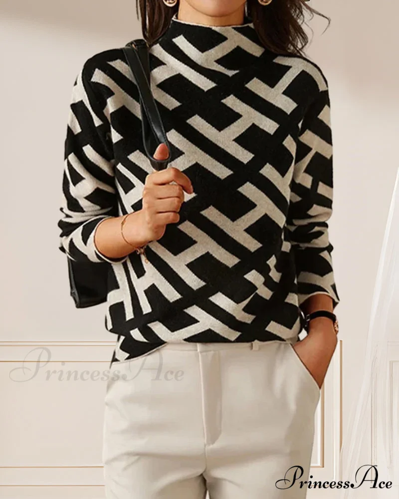 Alphabet Geometric Sweater - Image 6