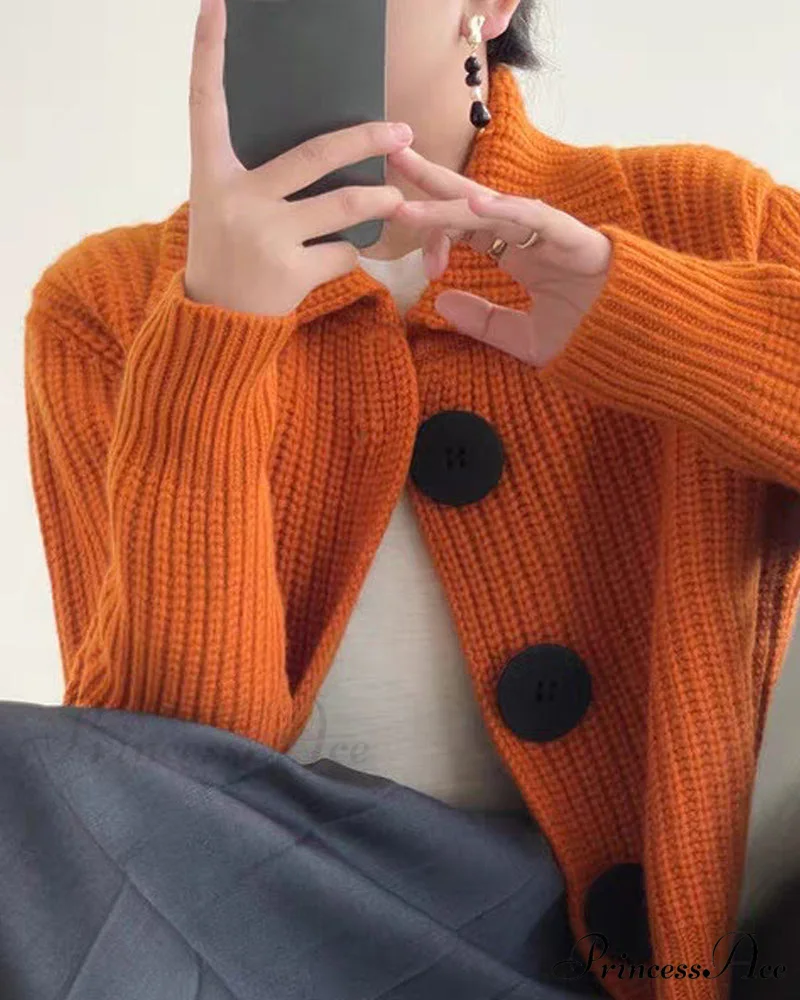 Buttoned Knit Cardigan - Image 2