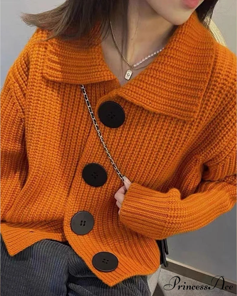 Buttoned Knit Cardigan - Image 3