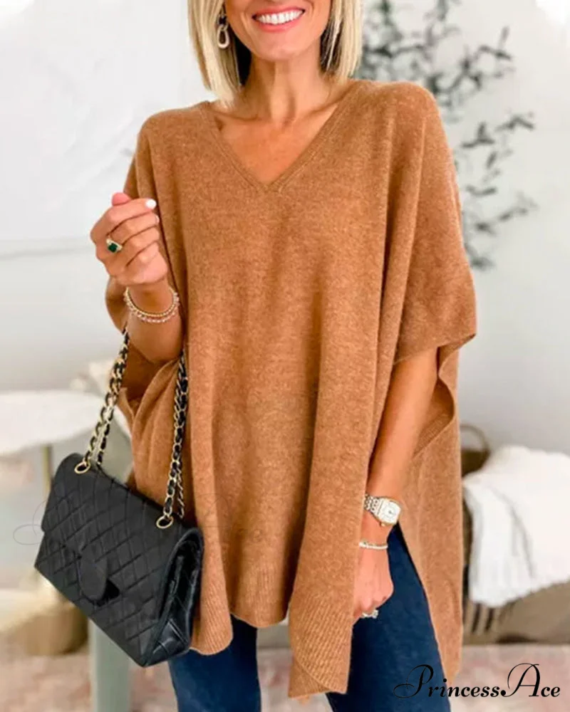 V-neck Pullover Sweater