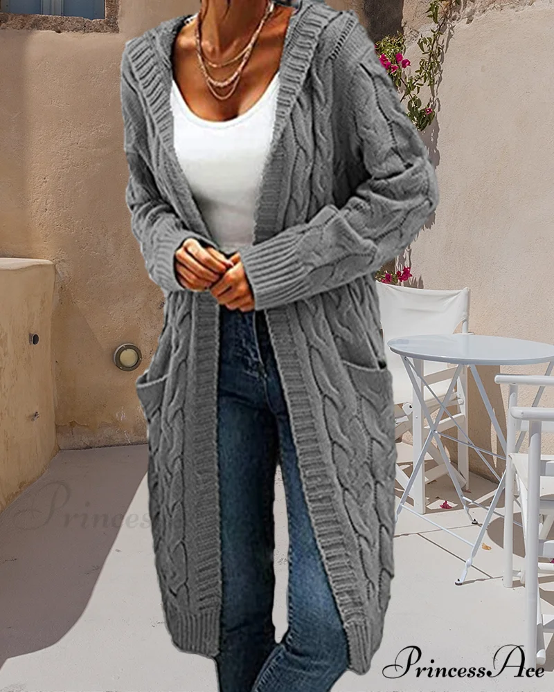 Solid Long Color Cardigan - Image 3