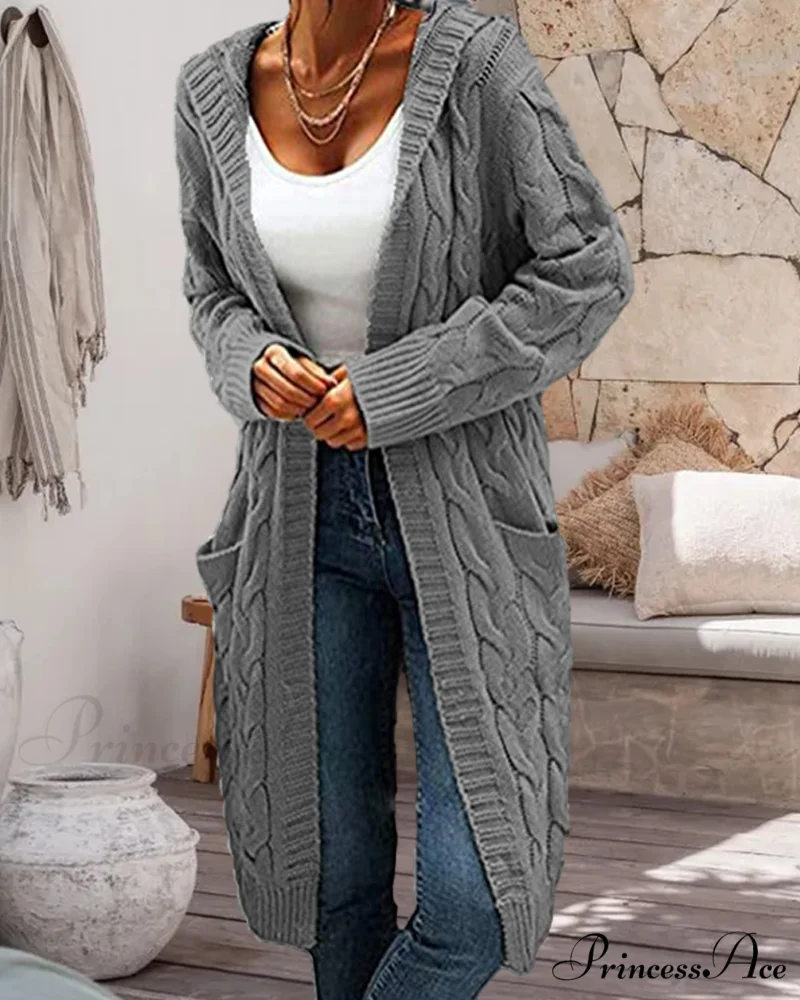 Solid Long Color Cardigan - Image 4