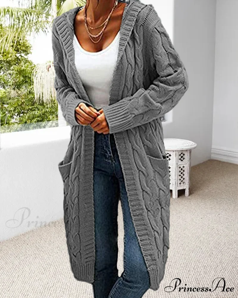 Solid Long Color Cardigan - Image 5