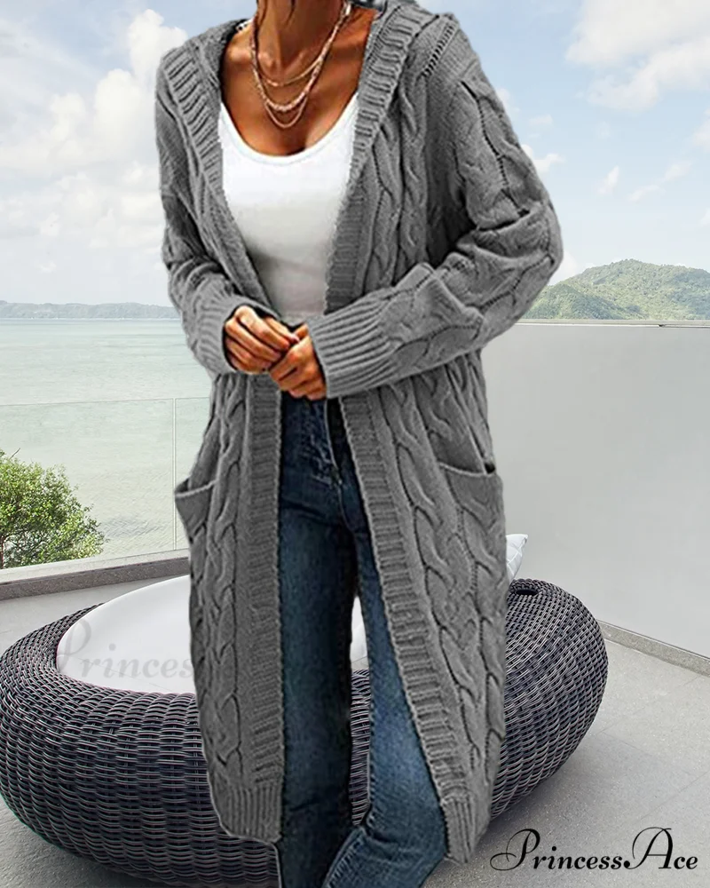 Solid Long Color Cardigan - Image 6