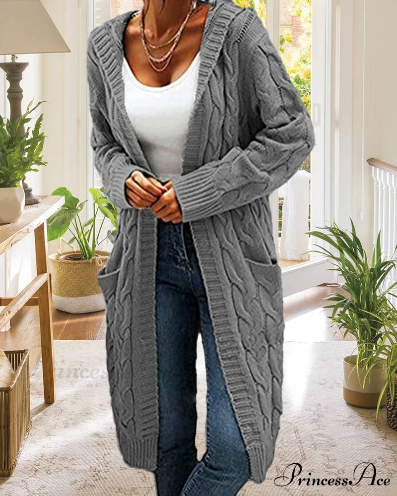 Solid Long Color Cardigan - Image 7