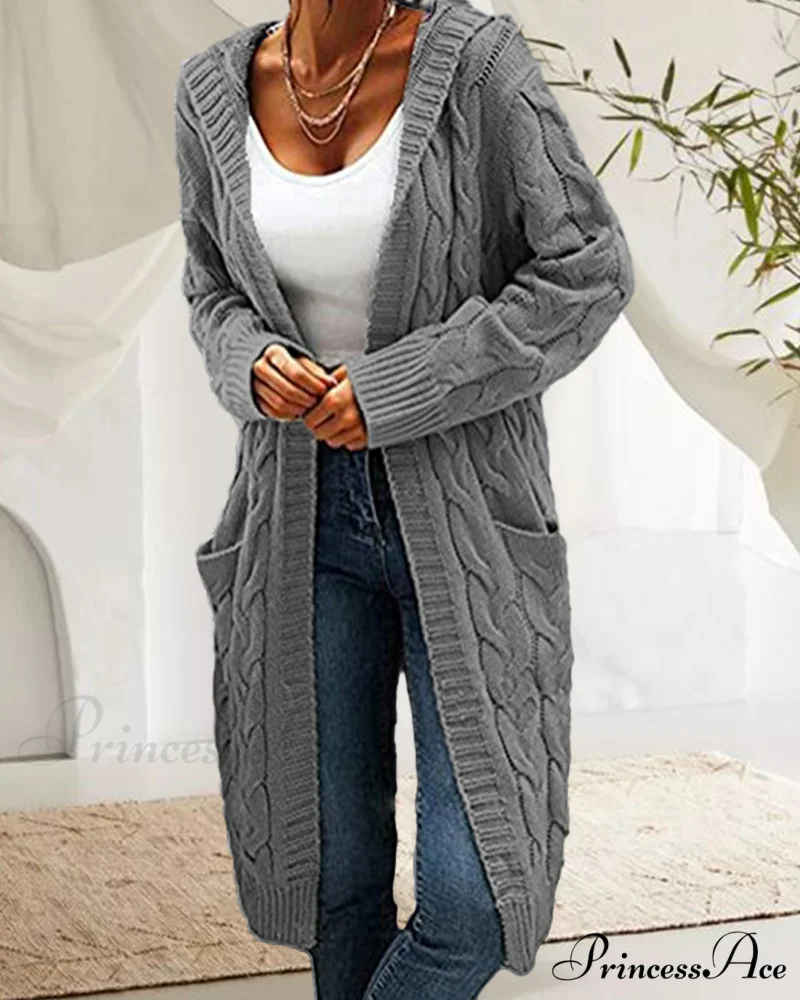 Solid Long Color Cardigan - Image 8