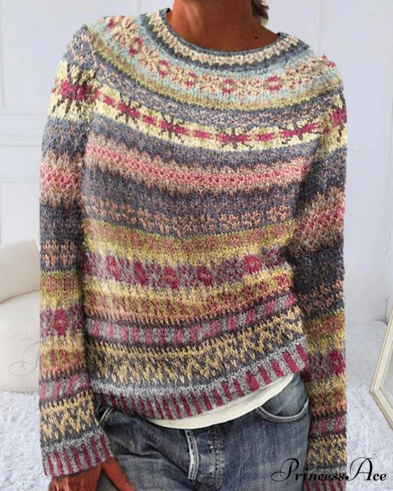 Neck in Vibrant Round Sweater Colors - Image 2