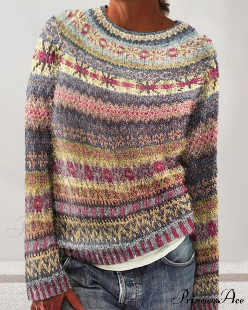 Neck in Vibrant Round Sweater Colors - Image 3