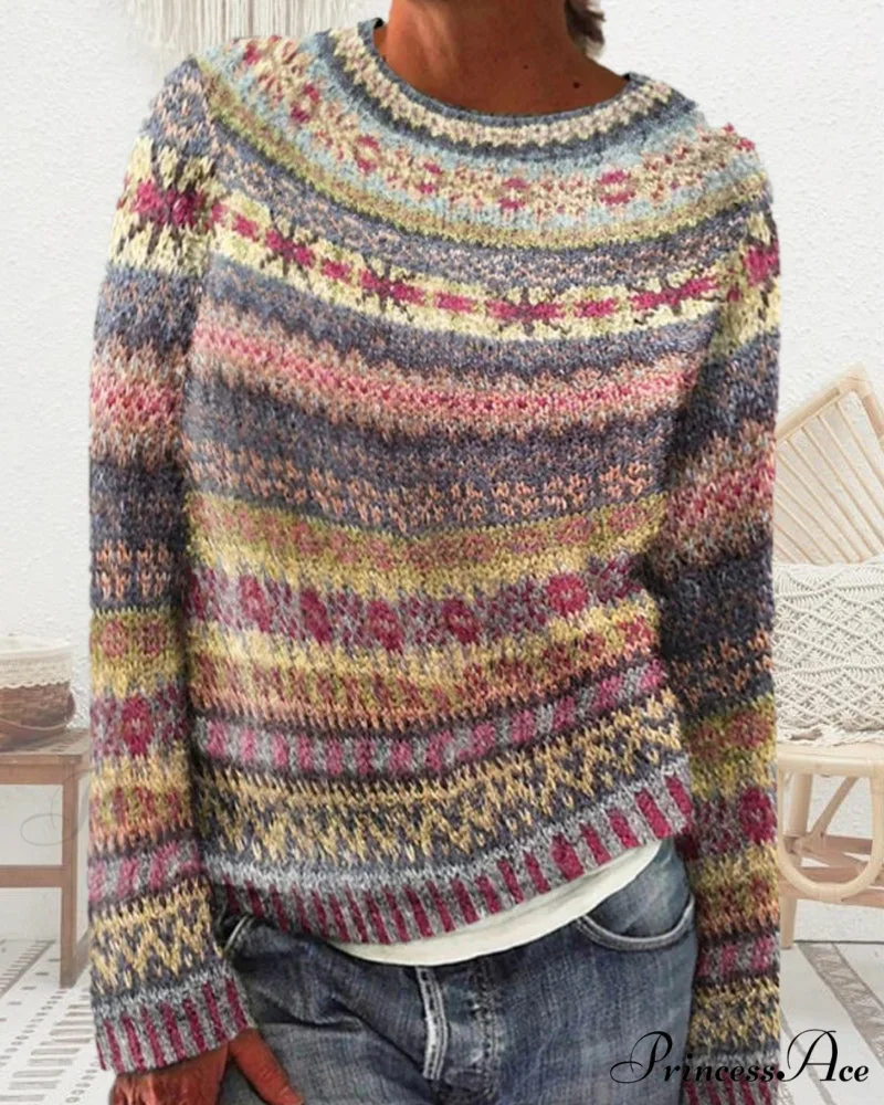 Neck in Vibrant Round Sweater Colors - Image 4