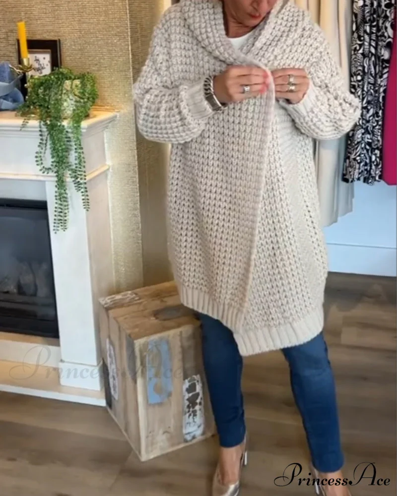 in solid Cardigan a color - Image 2