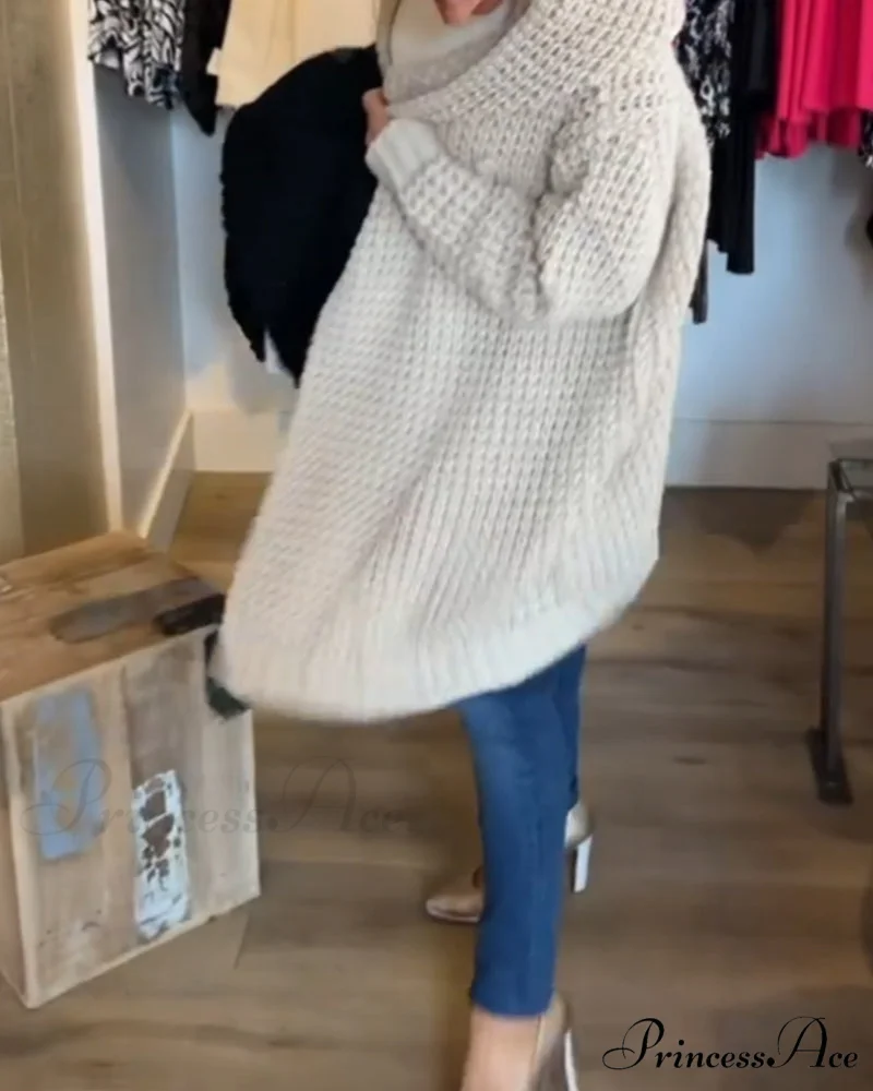 in solid Cardigan a color - Image 3