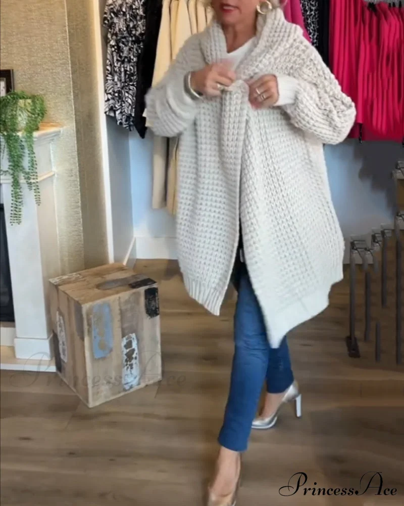 in solid Cardigan a color - Image 4
