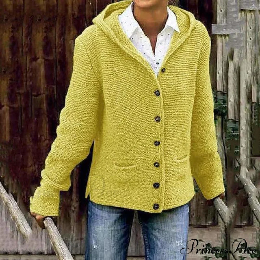 Knitted Hooded Vintage Cardigan - Image 2