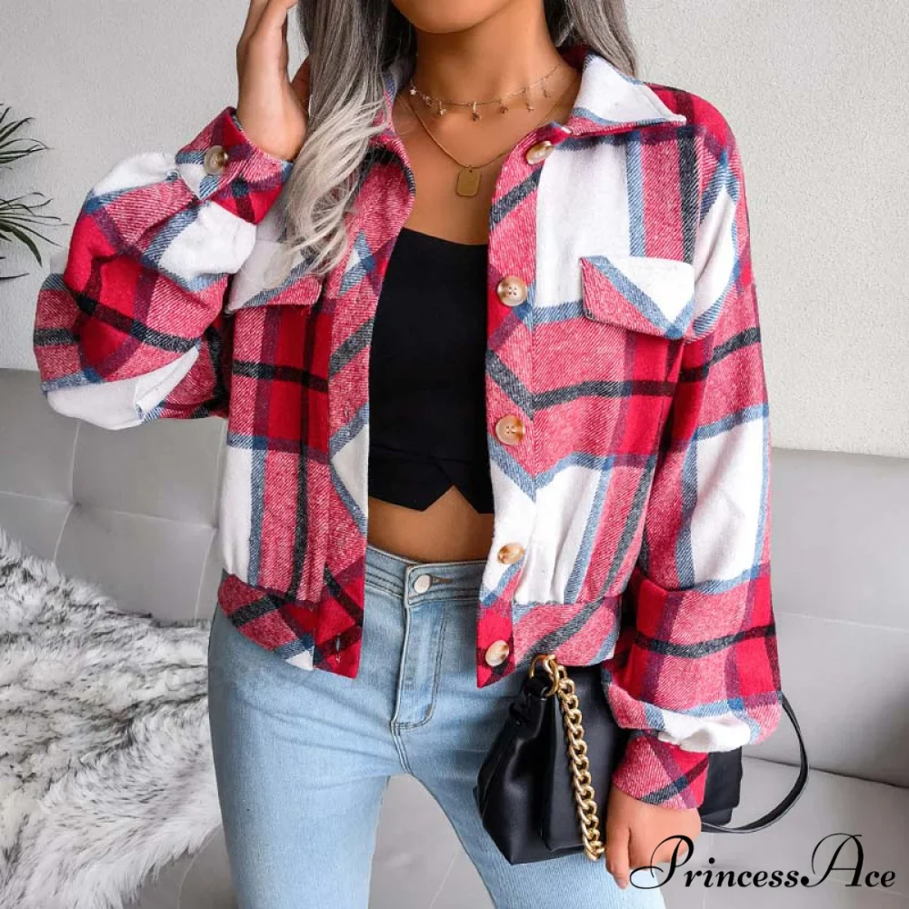 Plaid Retro Coat - Image 24