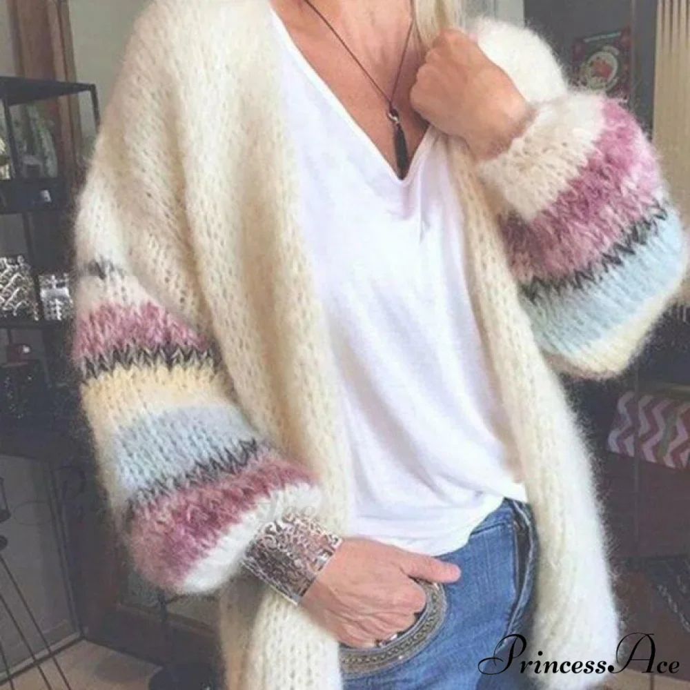 Knitted Striped Cardigan - Image 2