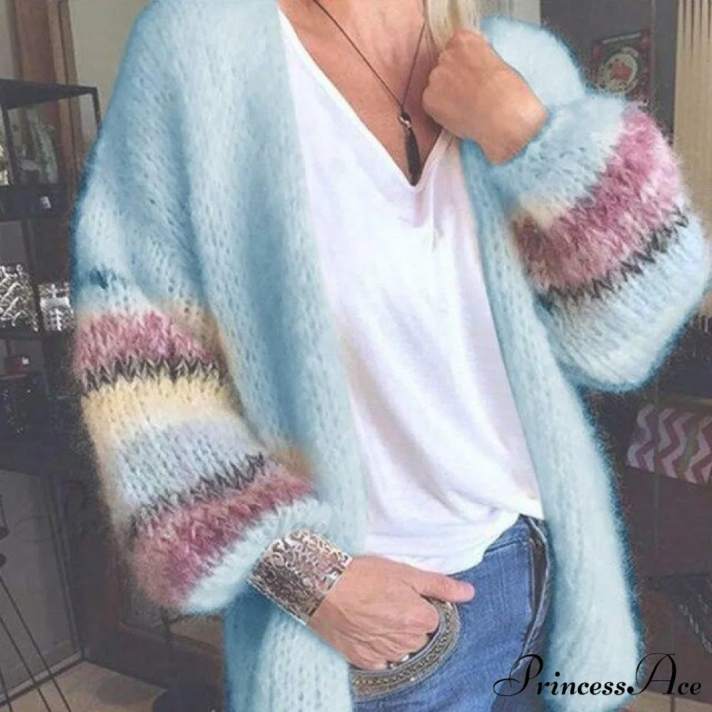 Knitted Striped Cardigan - Image 5