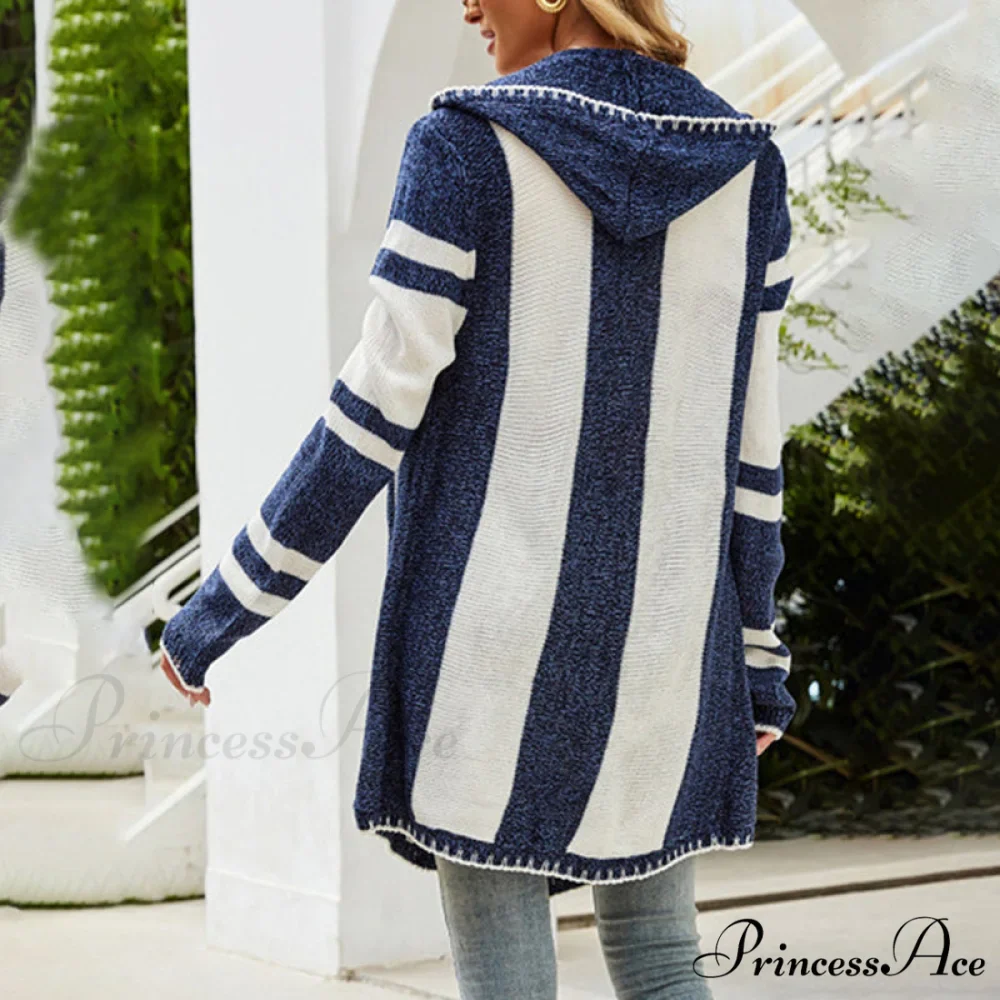 Striped Hooded Cardigan - Image 10