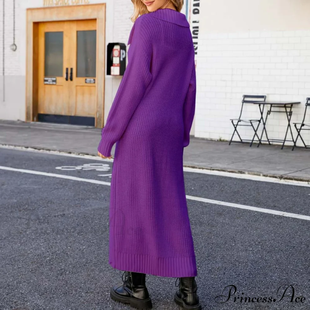 Long Colour Solid Cardigan - Image 12