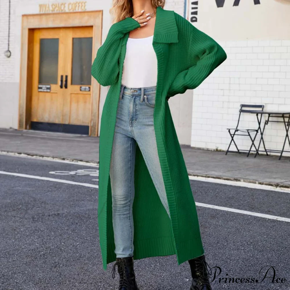Long Colour Solid Cardigan - Image 13