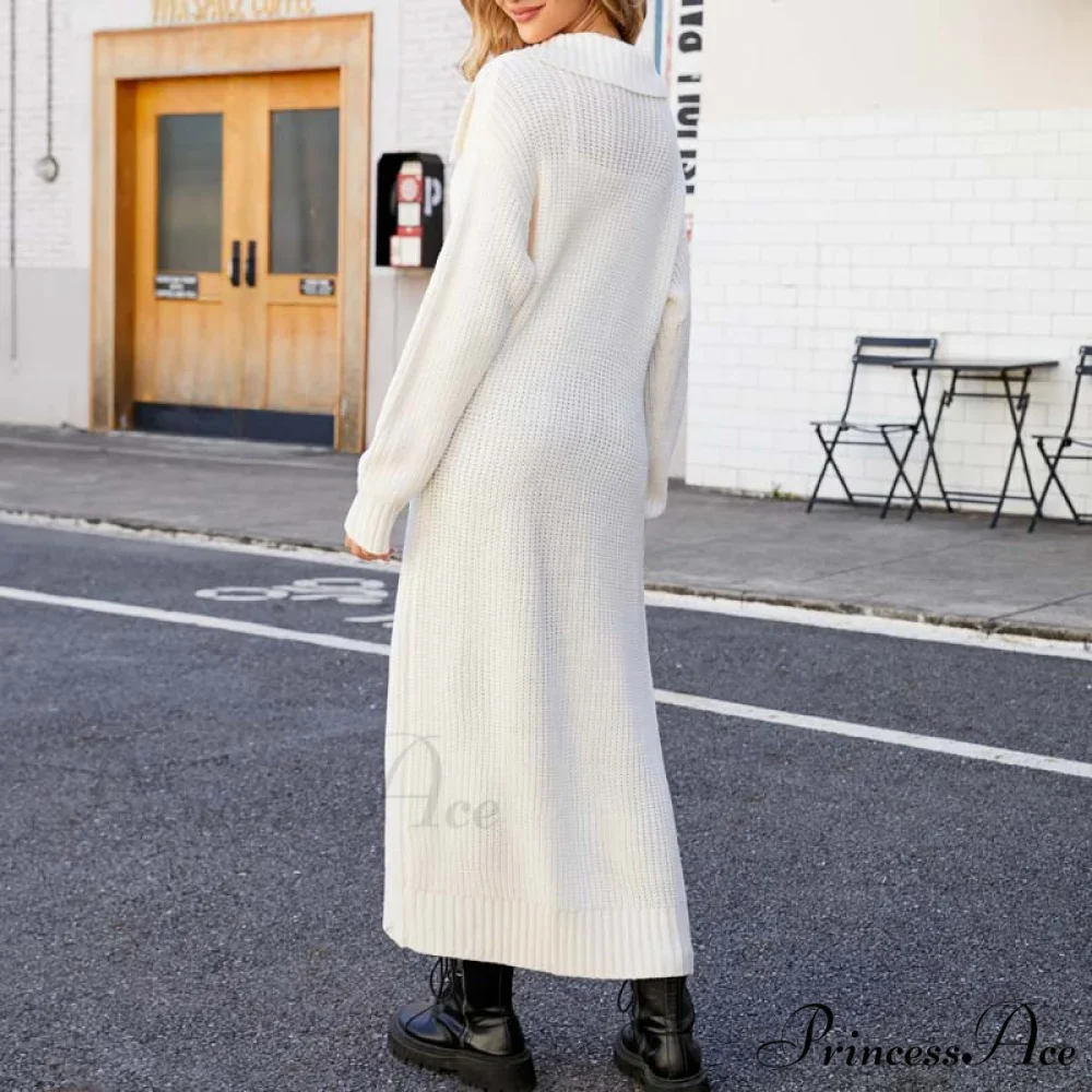 Long Colour Solid Cardigan - Image 6