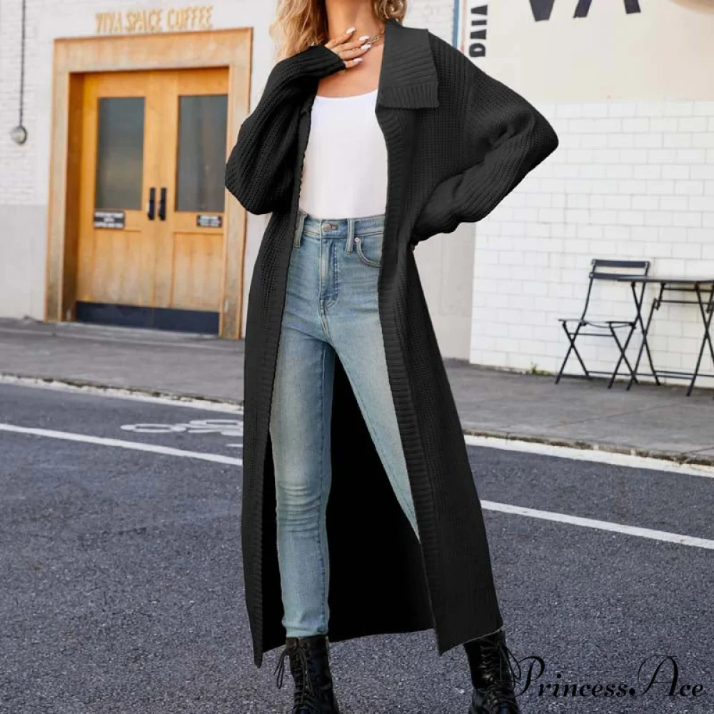 Long Colour Solid Cardigan - Image 7