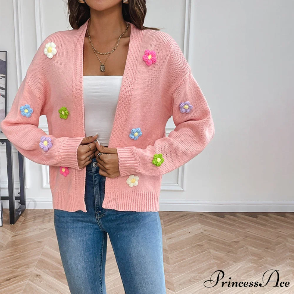 Flowered Knitted Cardigan - Image 10