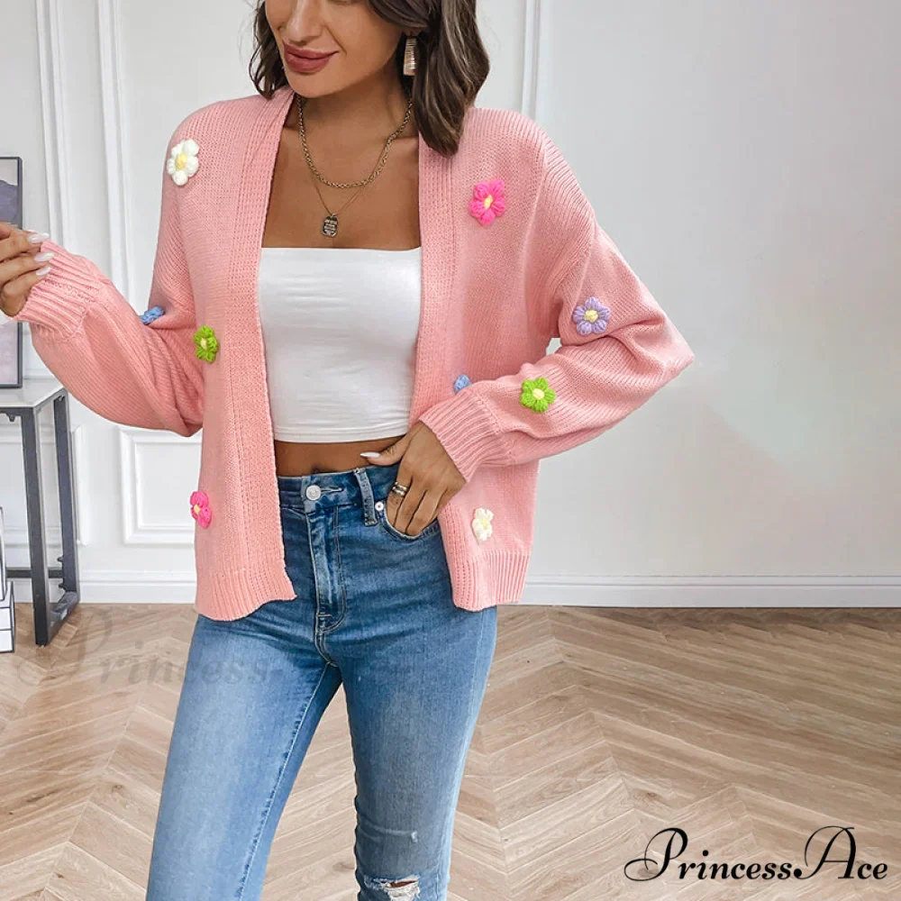 Flowered Knitted Cardigan - Image 11