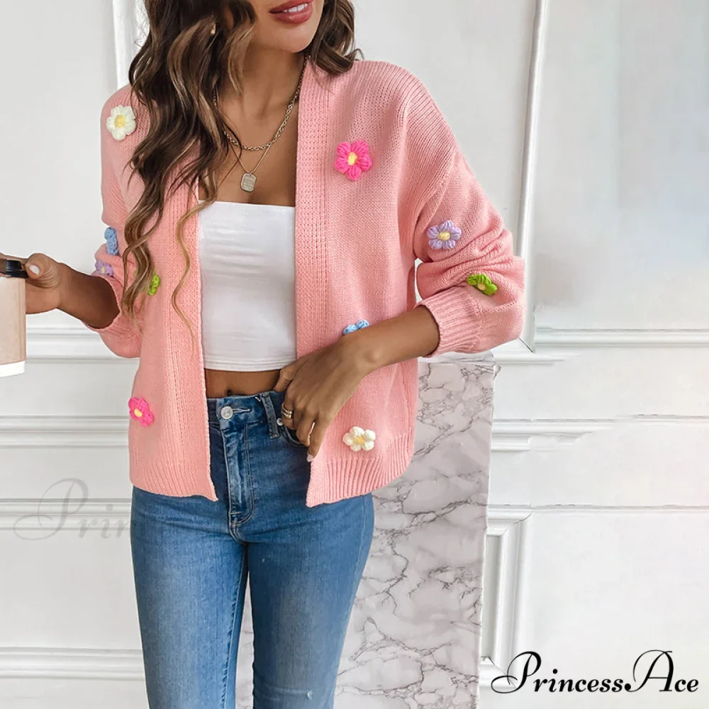 Flowered Knitted Cardigan - Image 13