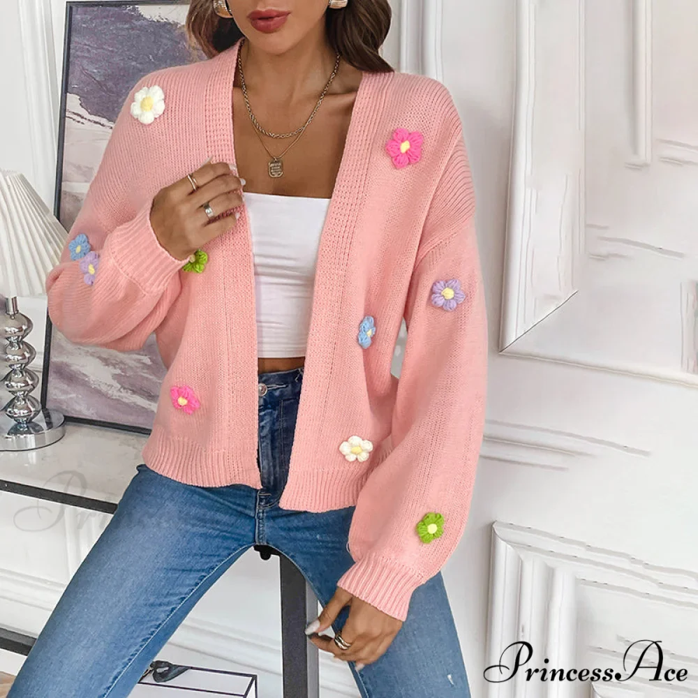 Flowered Knitted Cardigan - Image 14