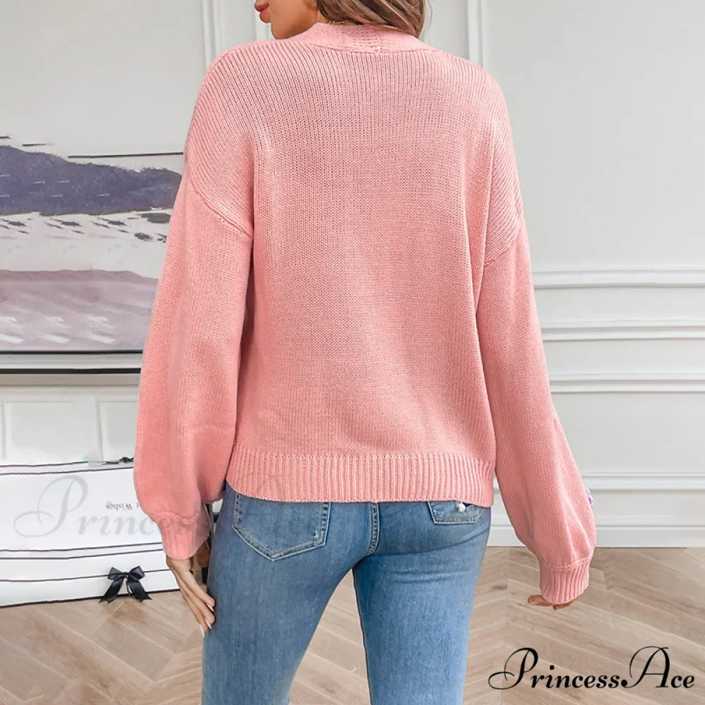 Flowered Knitted Cardigan - Image 15