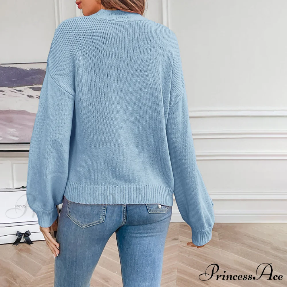 Flowered Knitted Cardigan - Image 3