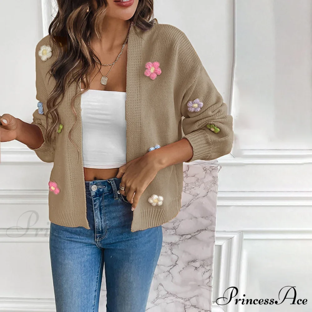 Flowered Knitted Cardigan - Image 8