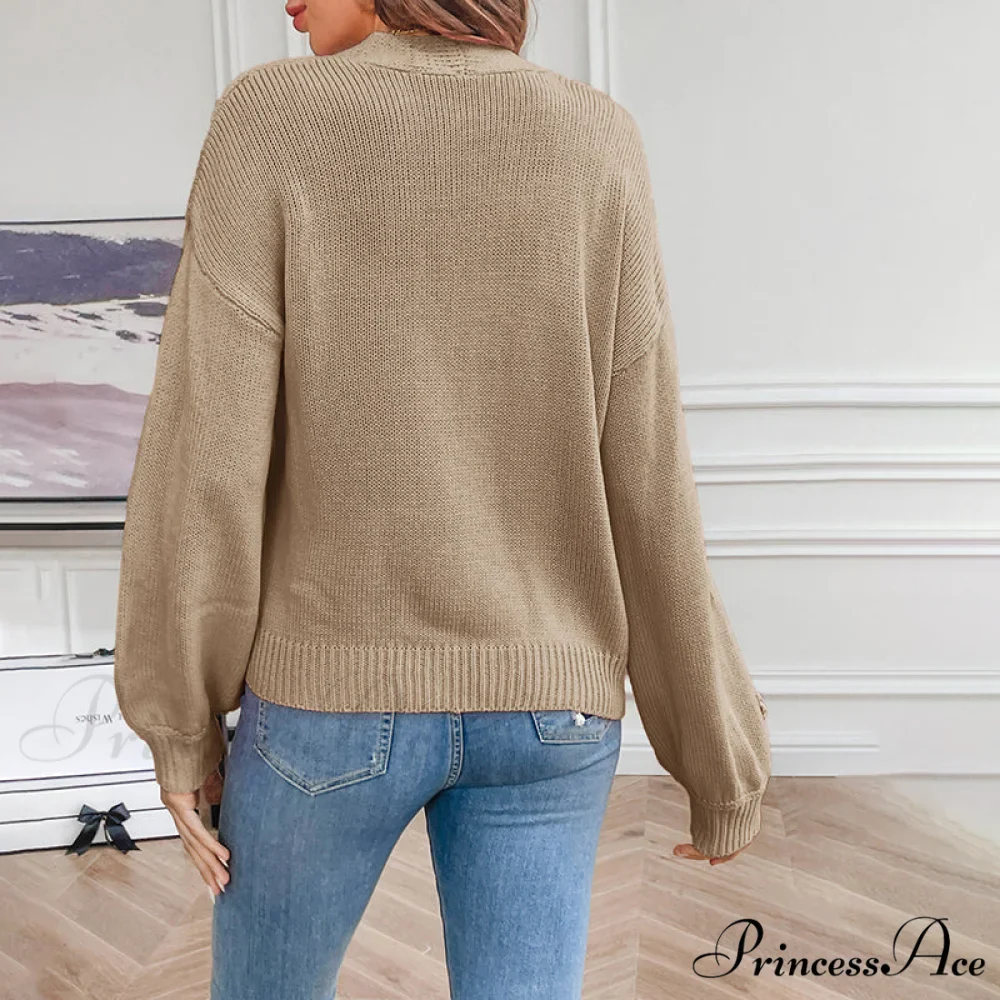 Flowered Knitted Cardigan - Image 9