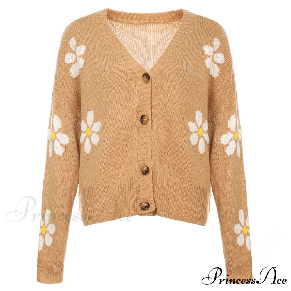 Knitted Flowered Cardigan - Image 6