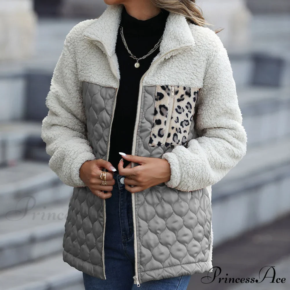 Warm Plush Patchwork Coat - Image 11